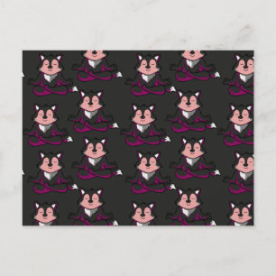 Yoga-Poses Yoga seamless pattern 32 Postkarte