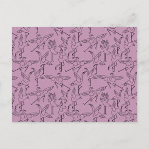 Yoga-Poses Yoga seamless pattern 36 Postkarte