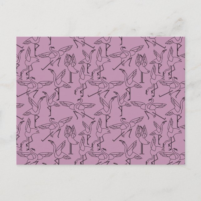 Yoga-Poses Yoga seamless pattern 36 Postkarte (Vorderseite)