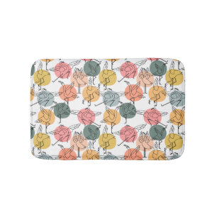 Yoga-Poses Yoga seamless pattern 37 Badematte