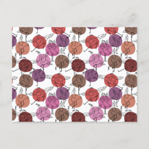 Yoga-Poses Yoga seamless pattern 40 Postkarte