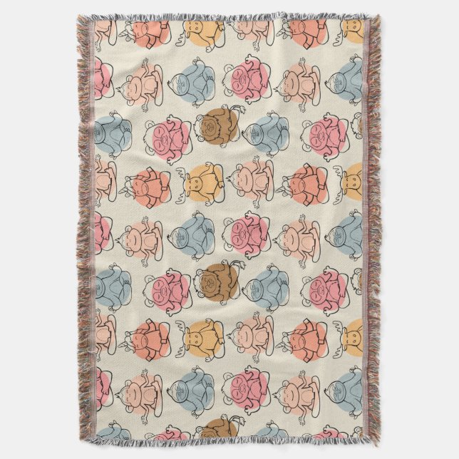 Yoga-Poses Yoga seamless pattern 42 Decke (Vorderseite Vertikal)