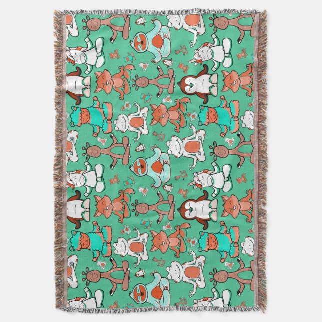 Yoga-Poses Yoga seamless pattern 53 Decke (Vorderseite Vertikal)