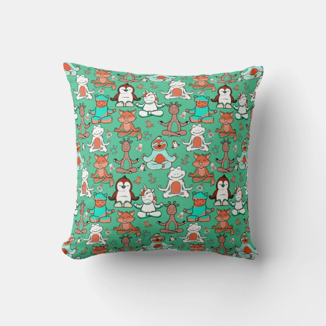 Yoga-Poses Yoga seamless pattern 53 Kissen (Vorderseite)