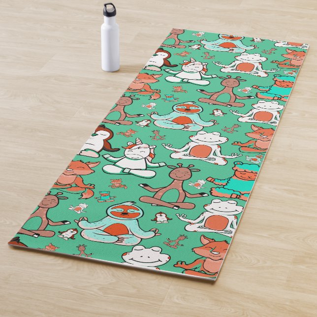 Yoga-Poses Yoga seamless pattern 53 Yogamatte (Beispiel)