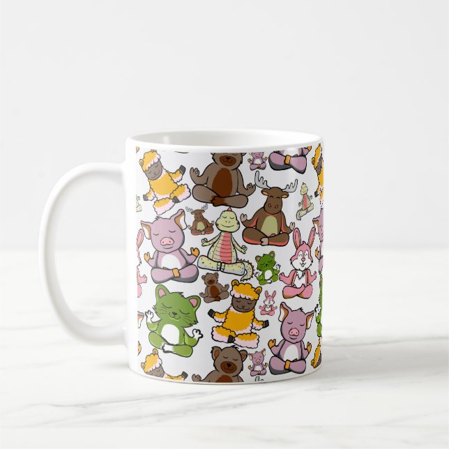 Yoga-Poses Yoga seamless pattern 58 Kaffeetasse (Links)