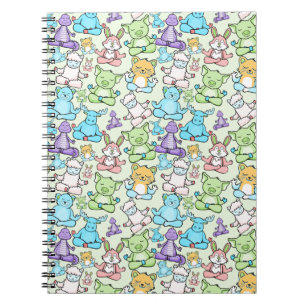 Yoga-Poses Yoga seamless pattern 63 Notizblock