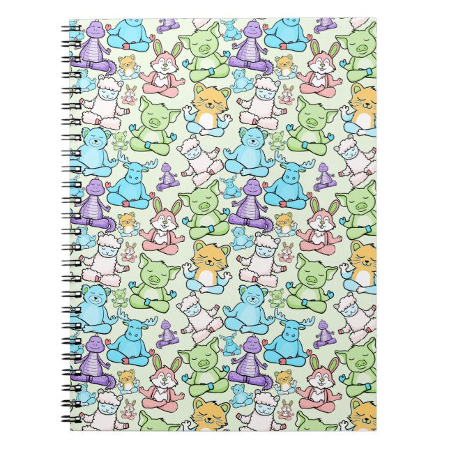 Yoga-Poses Yoga seamless pattern 63 Notizblock (Vorderseite)
