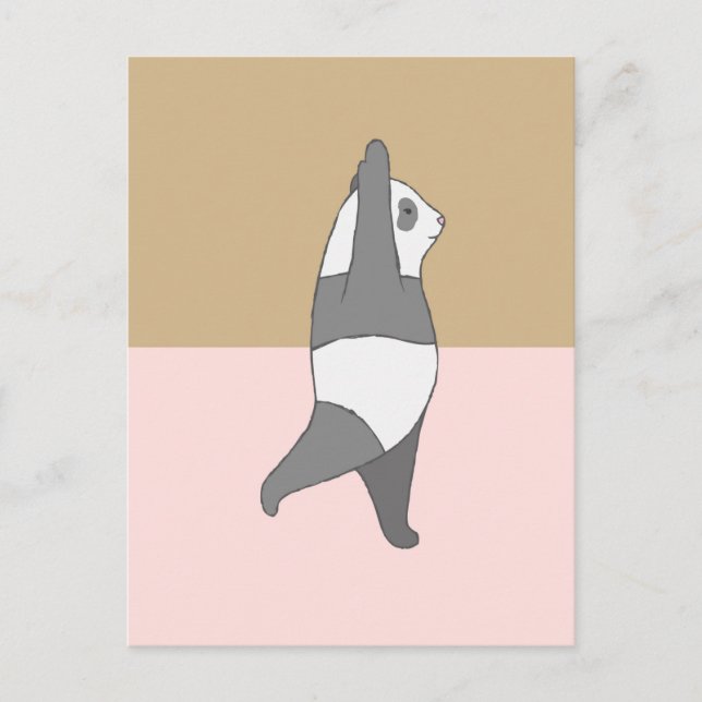 Yoga Posing Panda Postkarte (Vorderseite)