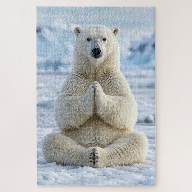 Yoga-Position des Eisbären Puzzle (Vertikal)
