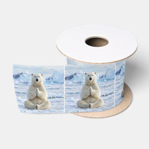 Yoga-Position des Eisbären Satinband