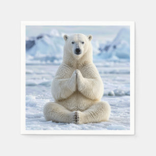 Yoga-Position des Eisbären Serviette