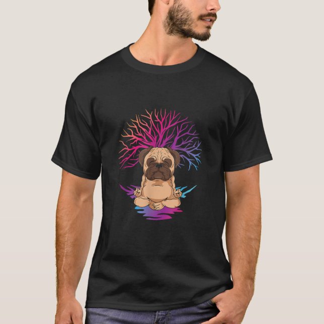 Yoga Pug for meditating dog owner  for Men Women K T-Shirt (Vorderseite)