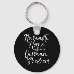 Yoga Pun Hundebesitzer Geschenk Namaste Zuhause mi Schlüsselanhänger
