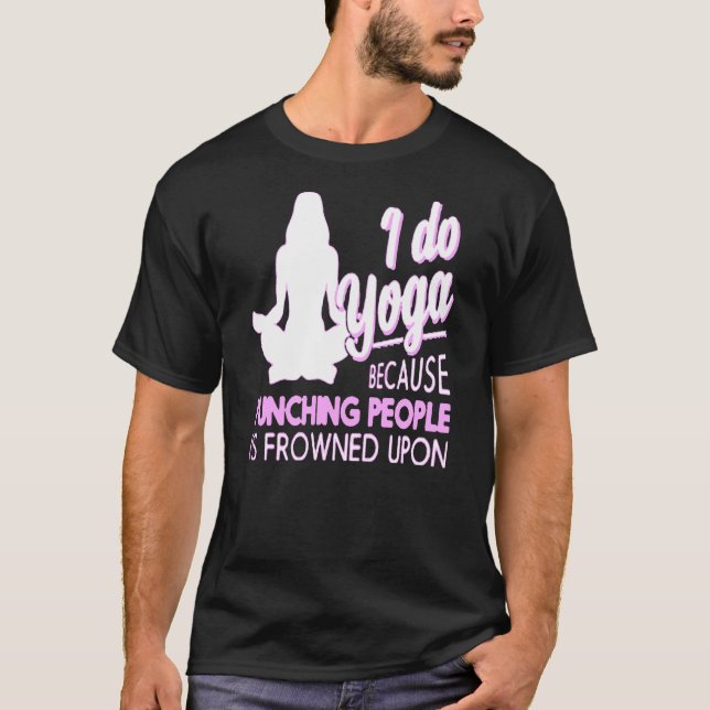 Yoga Punching People T-Shirt (Vorderseite)