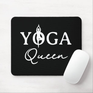 Yoga Queen-Maus-Padmatte mit Silhouette der Pose Mousepad