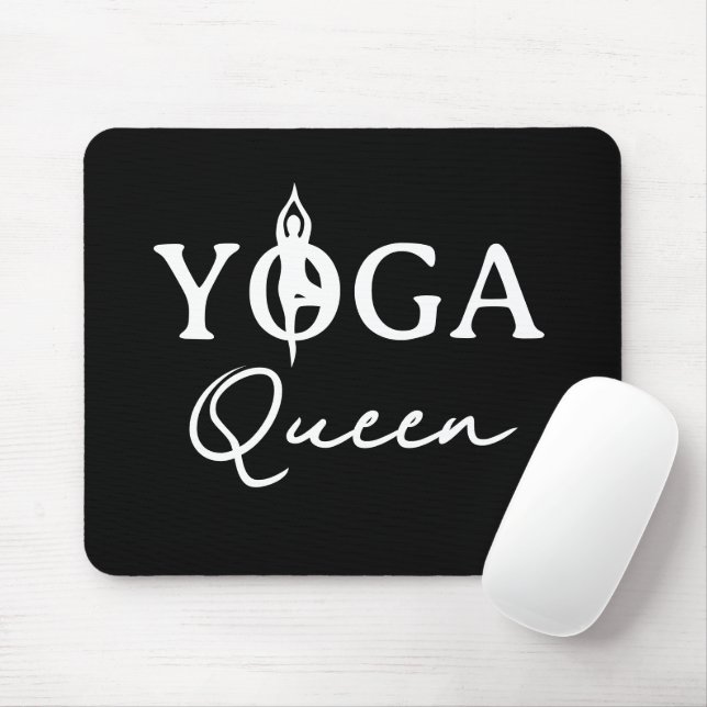 Yoga Queen-Maus-Padmatte mit Silhouette der Pose Mousepad (Mit Mouse)