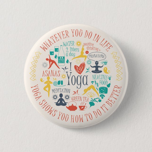 Yoga Quotes Button (Vorderseite)