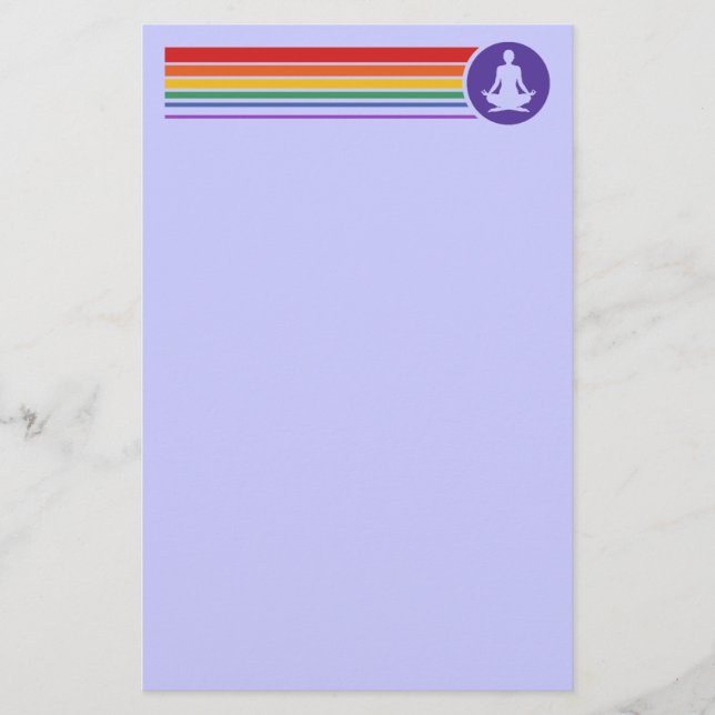 Yoga Rainbow Briefpapier (Vorderseite)