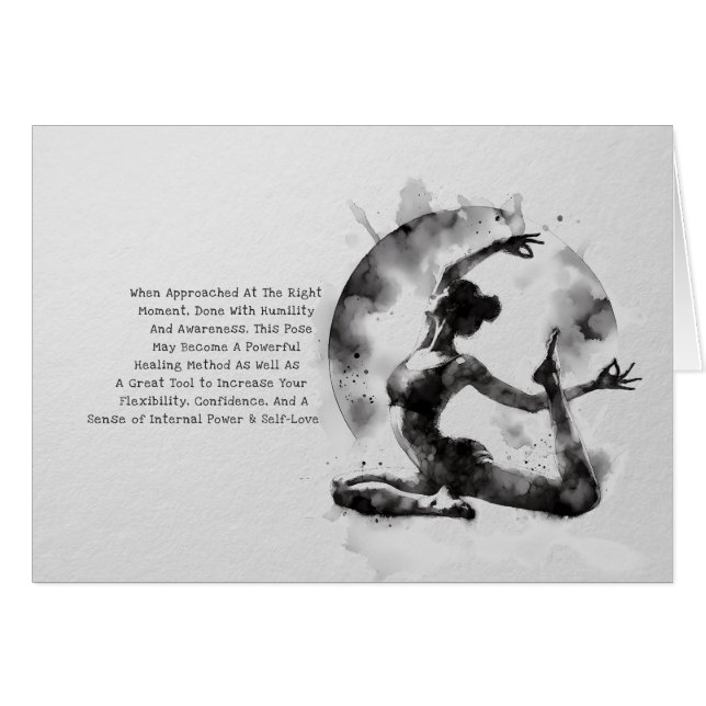 Yoga Reiki Einbeinige Königtaube-Pose (Vorderseite (Horizontal))