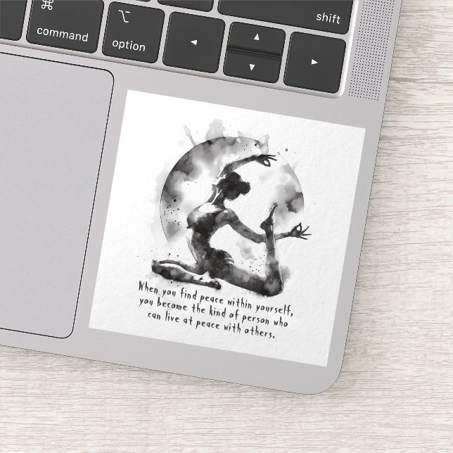 Yoga Reiki Einbeinige Königtaube-Pose Aufkleber (Detail)