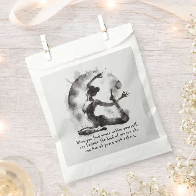 Yoga Reiki Einbeinige Königtaube-Pose Geschenktütchen (Ausgeschnitten)