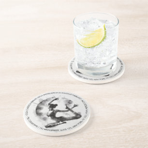 Yoga Reiki Einbeinige Königtaube-Pose Getränkeuntersetzer