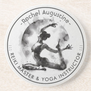 Yoga Reiki Einbeinige Königtaube-Pose Getränkeuntersetzer