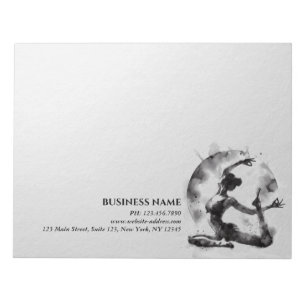 Yoga Reiki Einbeinige Königtaube-Pose Notizblock