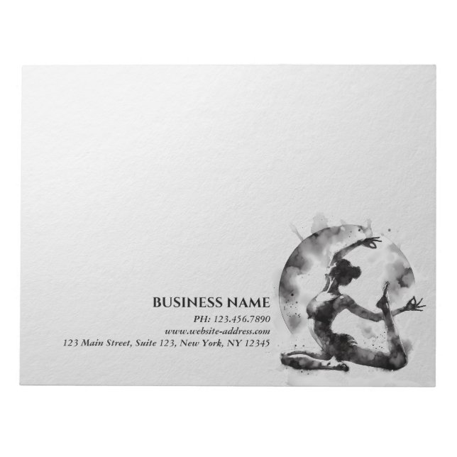 Yoga Reiki Einbeinige Königtaube-Pose Notizblock (Vorderseite)