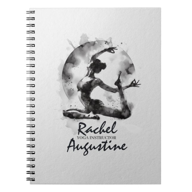 Yoga Reiki Einbeinige Königtaube-Pose Notizblock (Vorderseite)