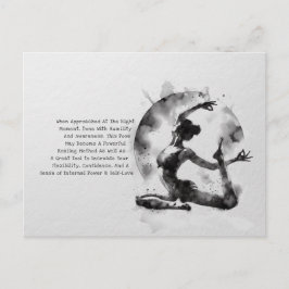 Yoga Reiki Einbeinige Königtaube-Pose Postkarte