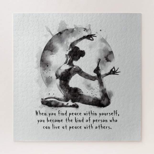 Yoga Reiki Einbeinige Königtaube-Pose Puzzle (Vertikal)