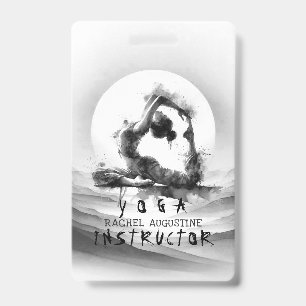Yoga Reiki Einbeinige Königtaube Pose Wasserfarbe Ausweis