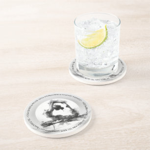 Yoga Reiki Einbeinige Königtaube Pose Wasserfarbe Getränkeuntersetzer