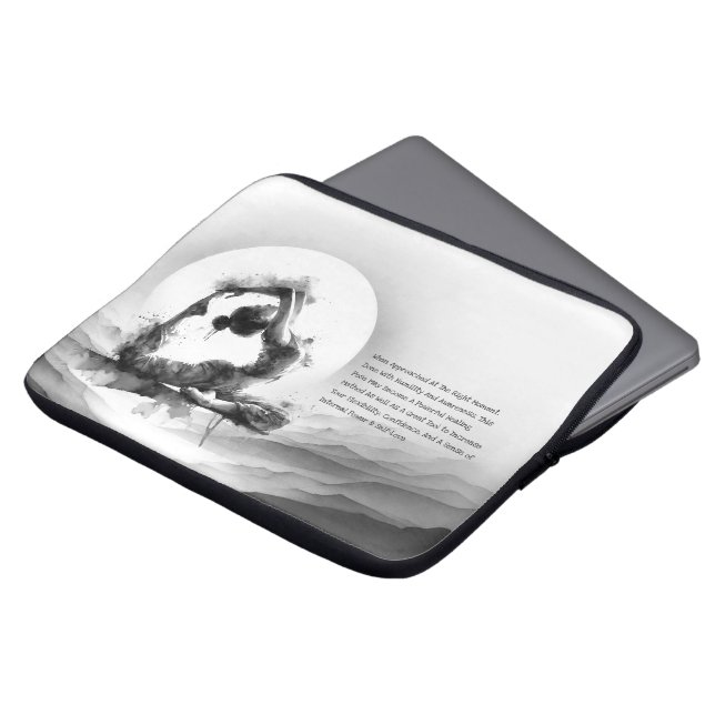 Yoga Reiki Einbeinige Königtaube Pose Wasserfarbe Laptopschutzhülle (Vorne Oben)