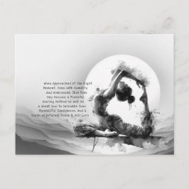 Yoga Reiki Einbeinige Königtaube Pose Wasserfarbe Postkarte