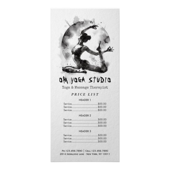 Yoga Reiki Einbeinige Königtaube-Pose Werbekarte (Vorne)