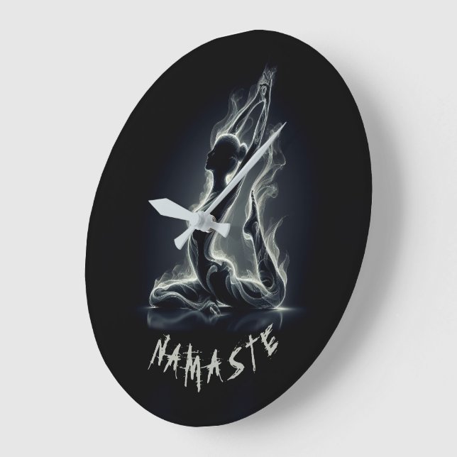 Yoga Reiki Instructor Pose Große Wanduhr (Winkel)