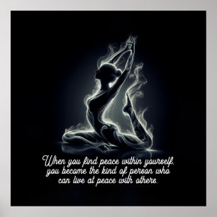 Yoga Reiki Instructor Pose Poster