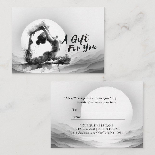 Yoga Reiki Instructor Pose Rabattkarte (Vorne/Hinten)