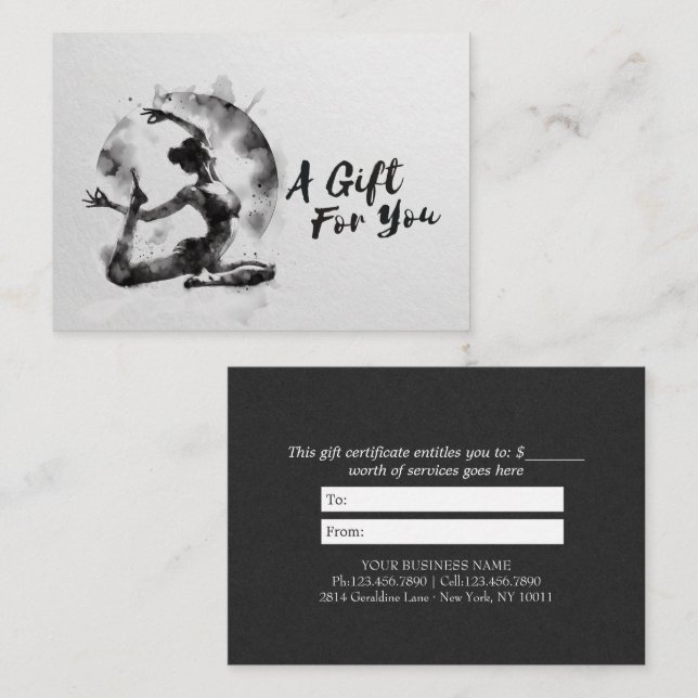 Yoga Reiki Instructor Pose Rabattkarte (Vorne/Hinten)