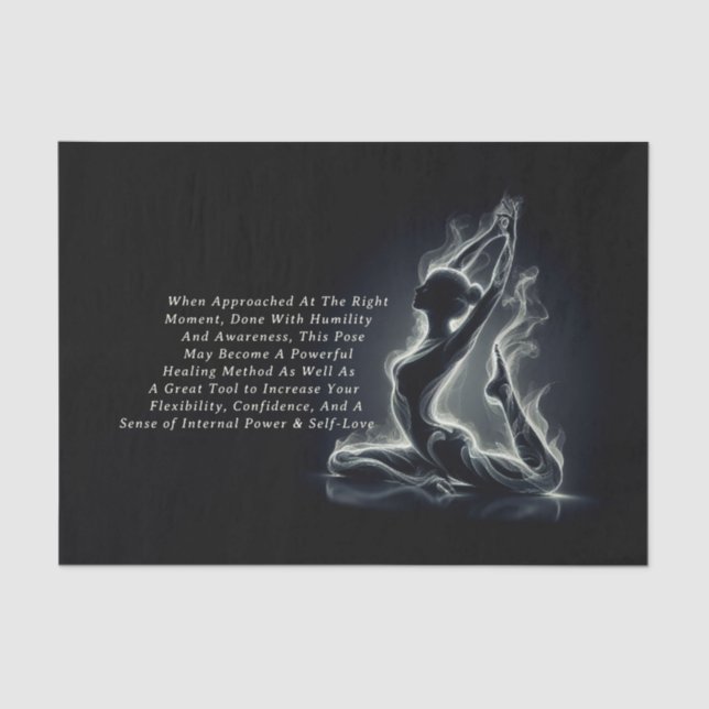 Yoga Reiki Instructor Pose Seidenpapier (Vorderseite)