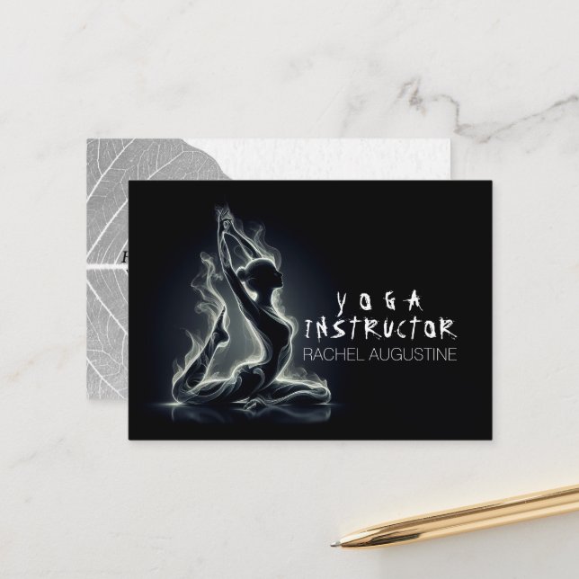 Yoga Reiki Instructor Pose Terminkarte (Vorderseite/Rückseite Beispiel)