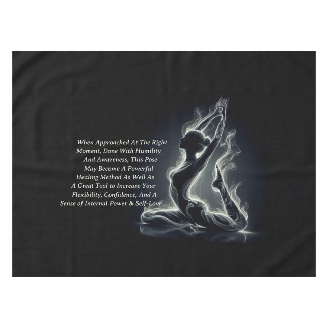 Yoga Reiki Instructor Pose Tischdecke (Vorderseite (Horizontal))