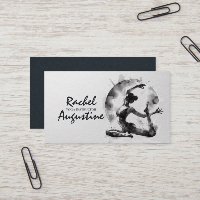 Yoga Reiki Instructor Pose Visitenkarte (Vorderseite/Rückseite Beispiel)