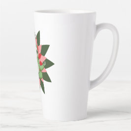 Yoga Relaxation with Elegant Floral Art Milchtasse