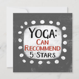 Yoga Review 5 Sterne Grußkarte Karte