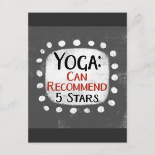 Yoga Review 5 Sterne Postkarte