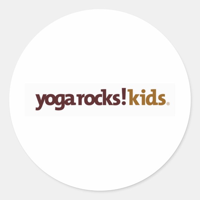 Yoga Rocks! Bekleidung Runder Aufkleber (Vorderseite)